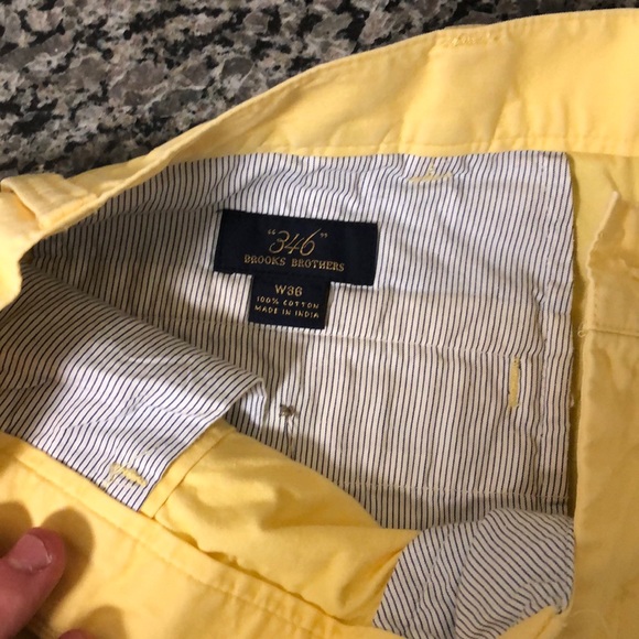 Brooks brothers yellow pastel shorts. - Picture 2 of 3